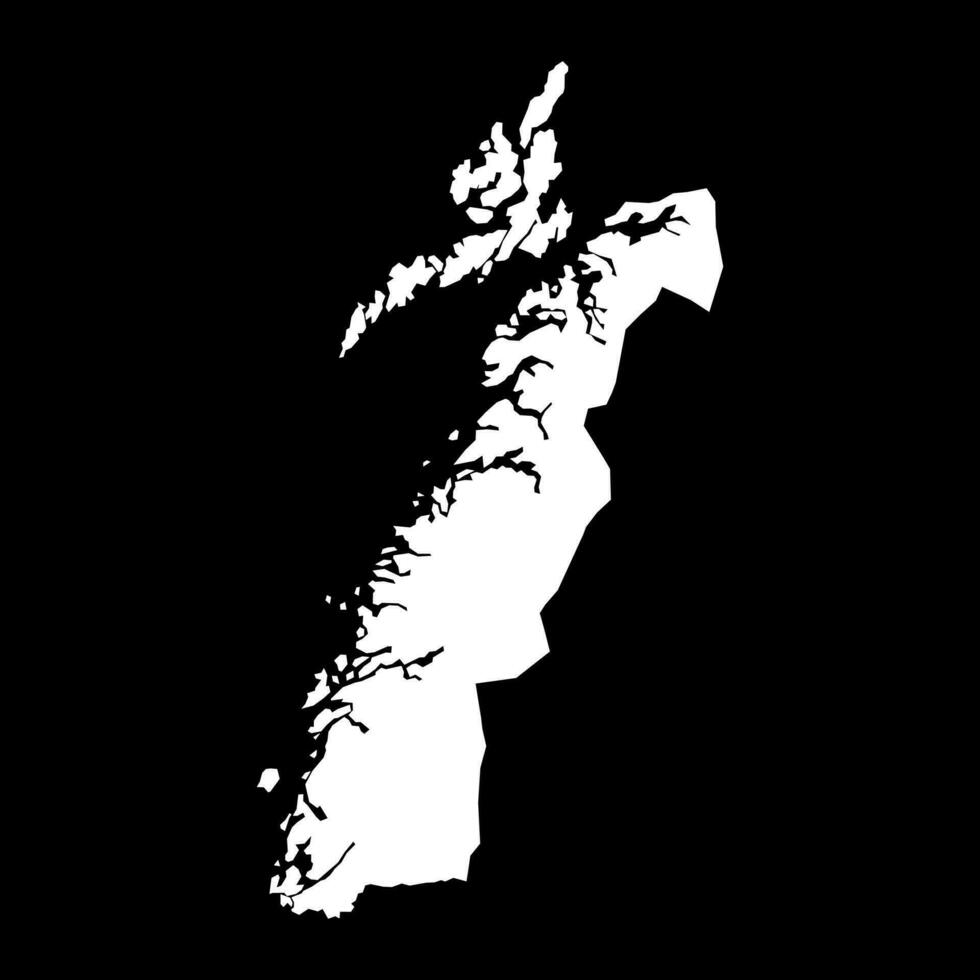 Nordland comté carte, administratif Région de Norvège. vecteur illustration.