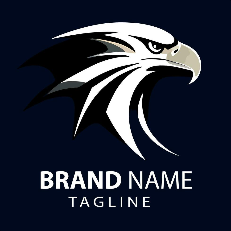 Aigle tête logo conception vecteur illustration eps dix