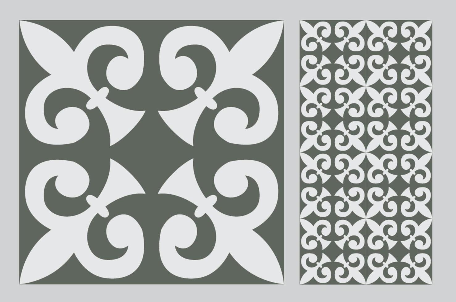 motifs de carreaux vintage design sans couture antique en illustration vectorielle vecteur