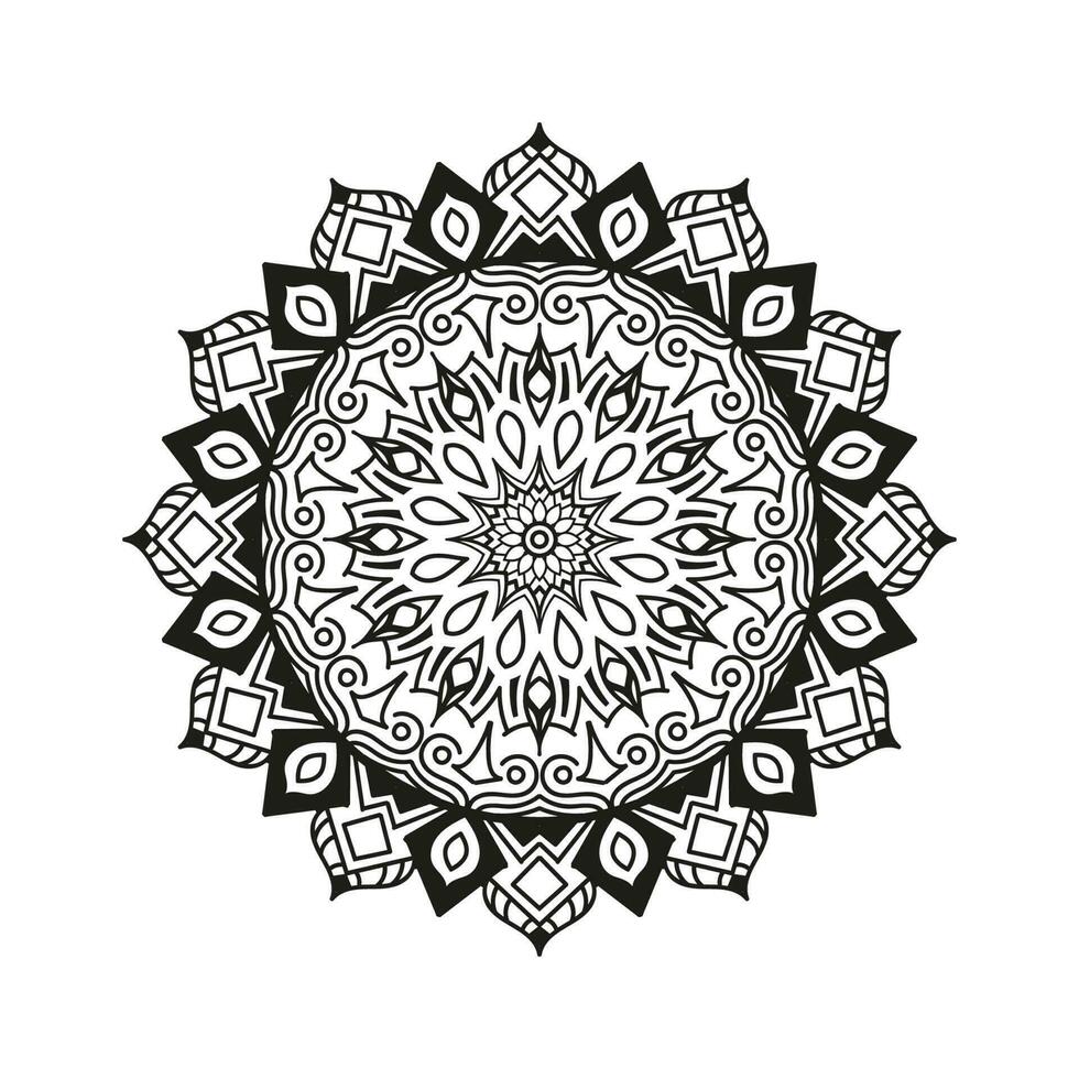 décoratif mandala et modèle pour Mehndi, mariage, Islam. contour mandalas coloration livre page. vecteur