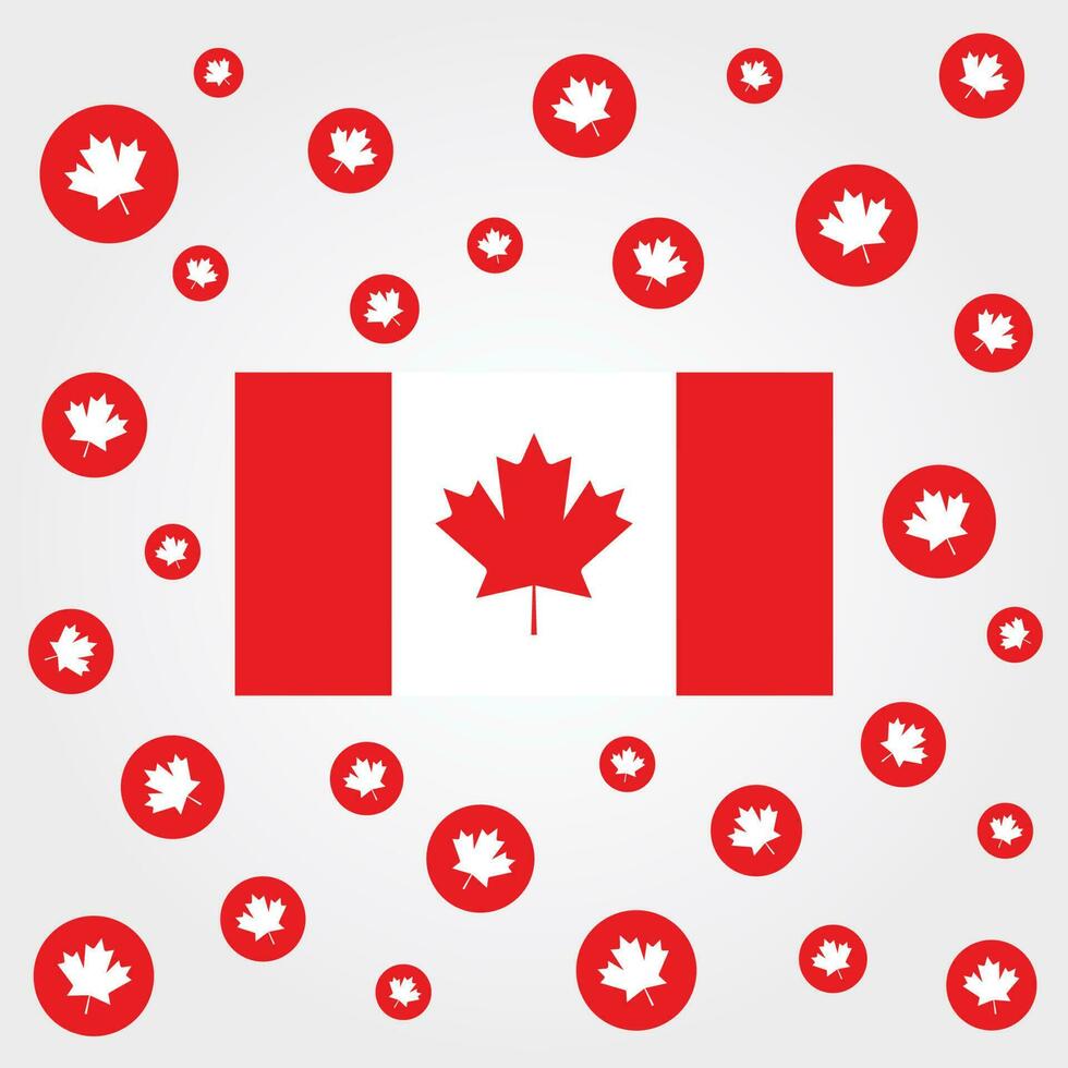 Canada drapeau, Canada indépendance journée concept illustration vecteur