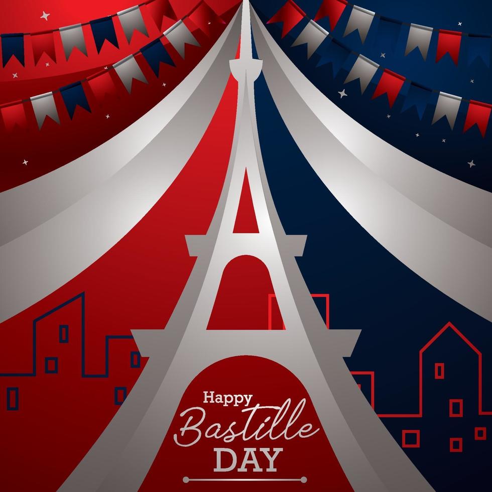 concept d & # 39; illustration bastille day vecteur