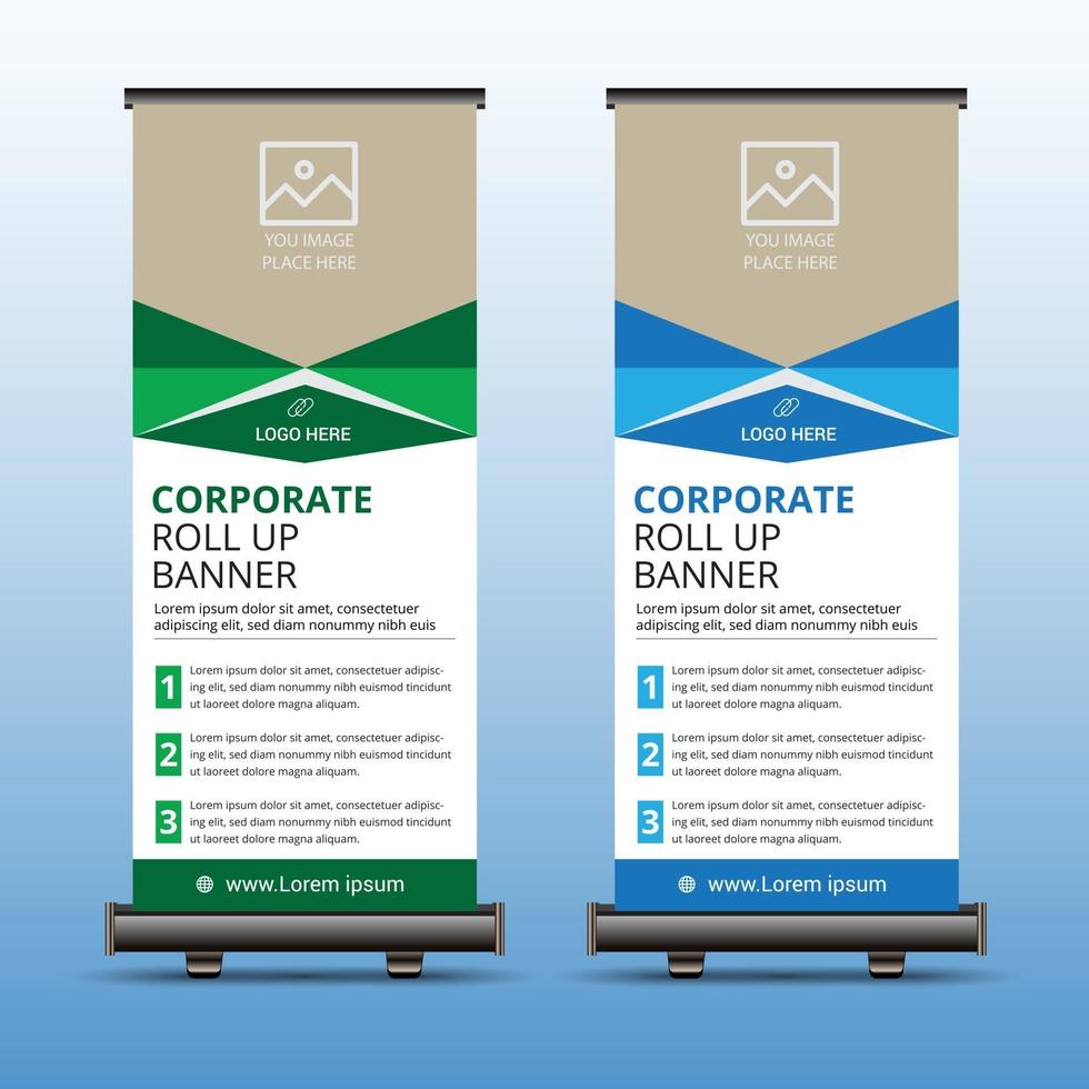 roll up banner pour votre entreprise vecteur