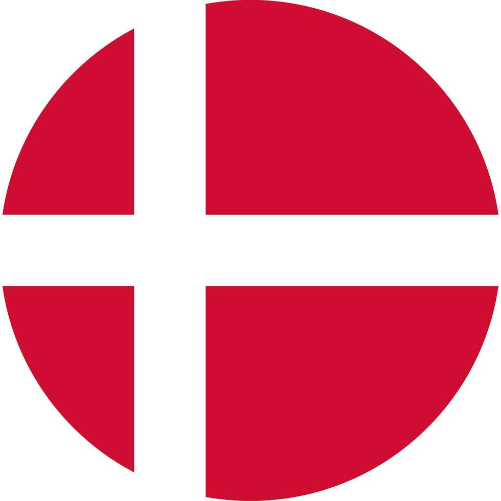 rond danois drapeau de Danemark vecteur