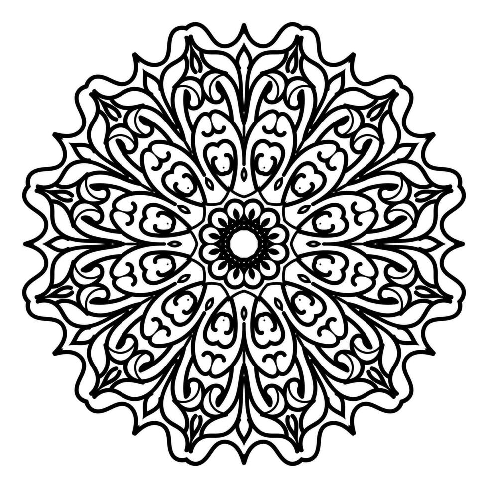 gratuit Oriental modèle, ancien décoratif éléments. Islam, arabe, Indien, marocain, turc ottoman motifs coloration page. fleur mandala vecteur illustration.