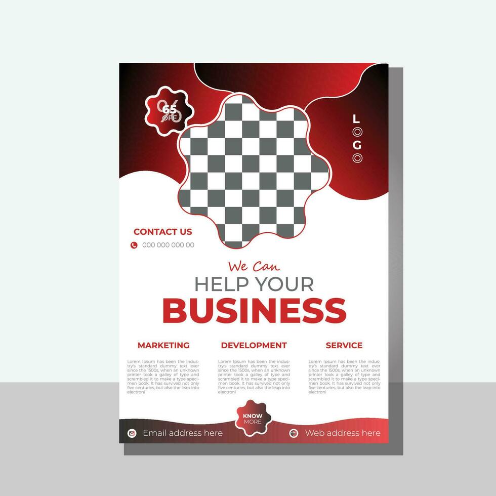 entreprise affaires prospectus modèle conception ensemble avec , rouge une couleur. commercialisation, affaires proposition, promotion, afficher, publication, couverture page vecteur