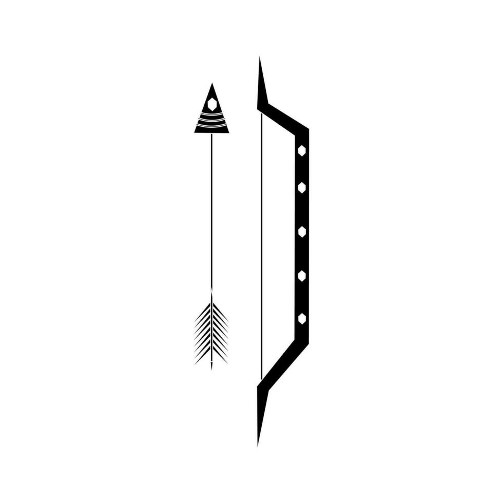glyphe arc et La Flèche vecteur illustration