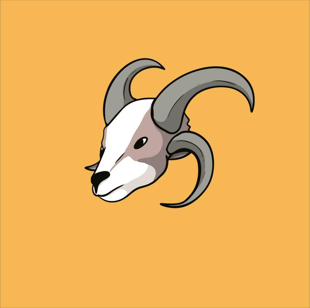 chèvre tête vecteur, bien pour icône, logo, mascotte, modèle conception, personnage, produit conception, marchandise, etc vecteur
