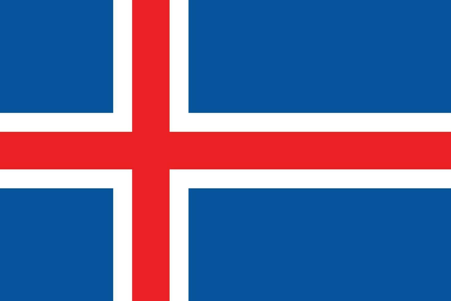 drapeau de l'islande. vecteur