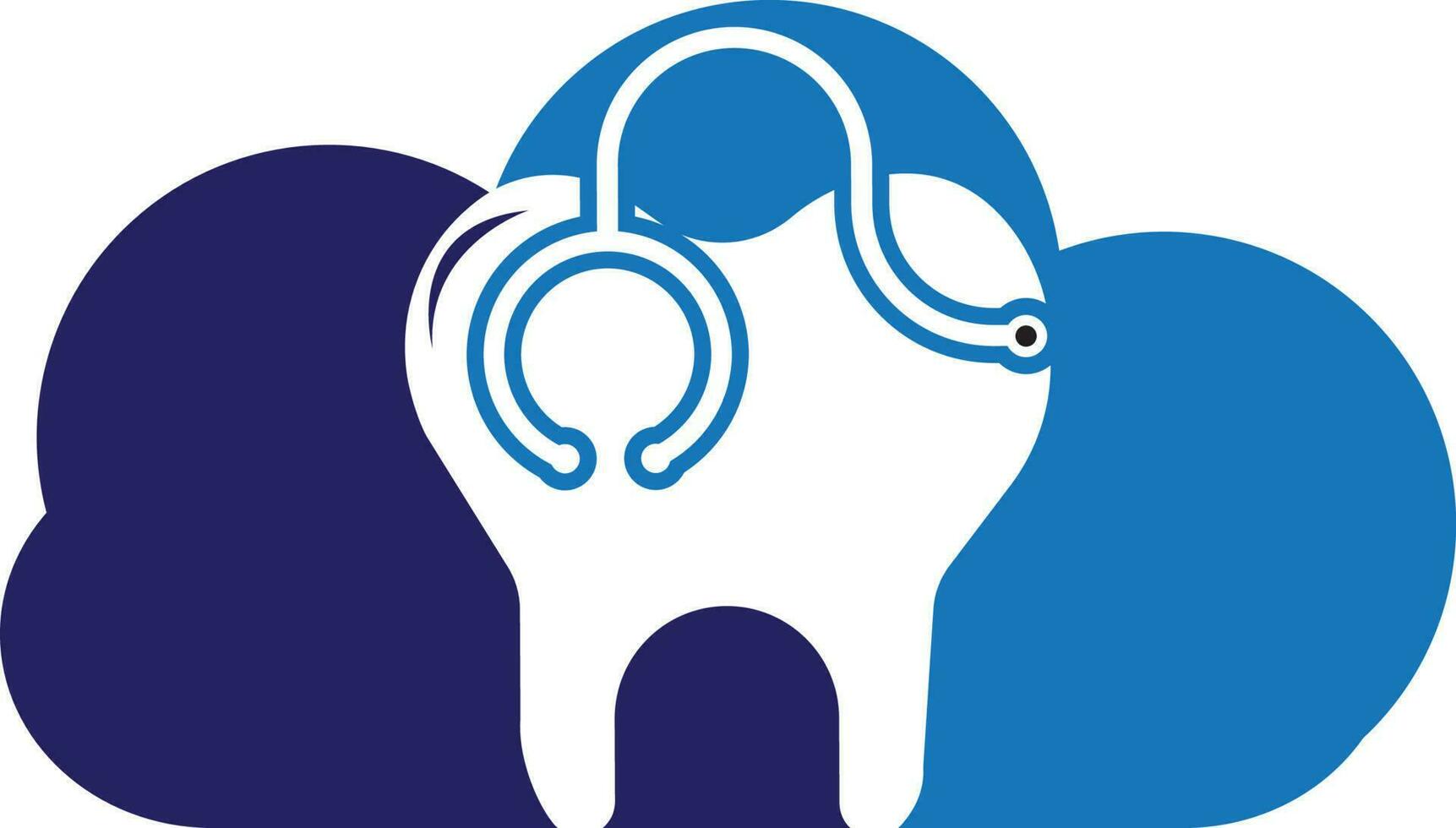 dentaire stéthoscope logo, dentaire clinique logo dent abstrait conception vecteur