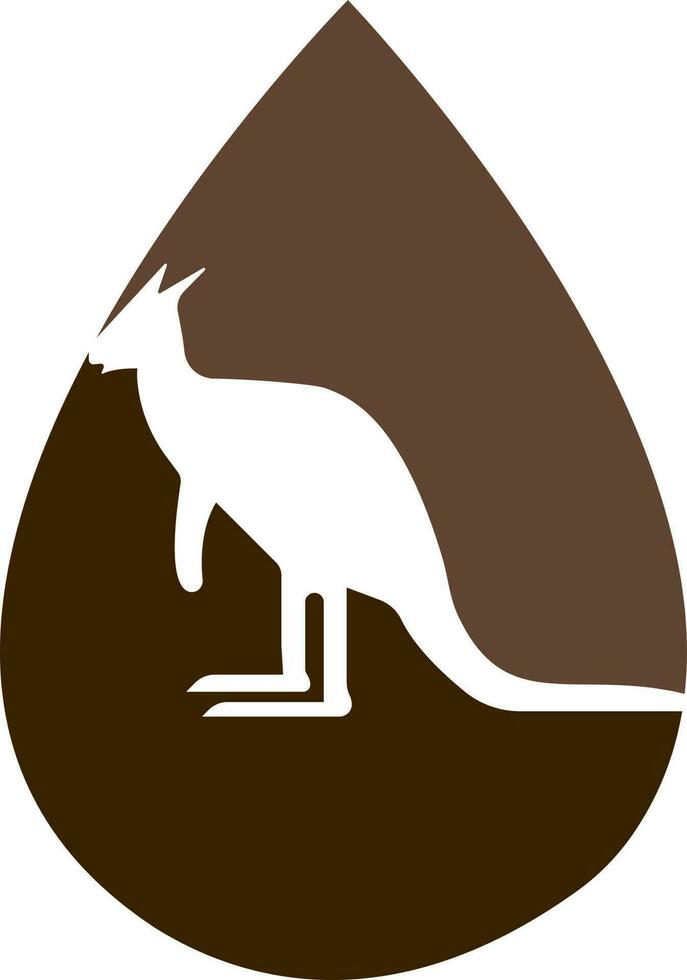 kangourou logo. kangourou modèle vecteur conception