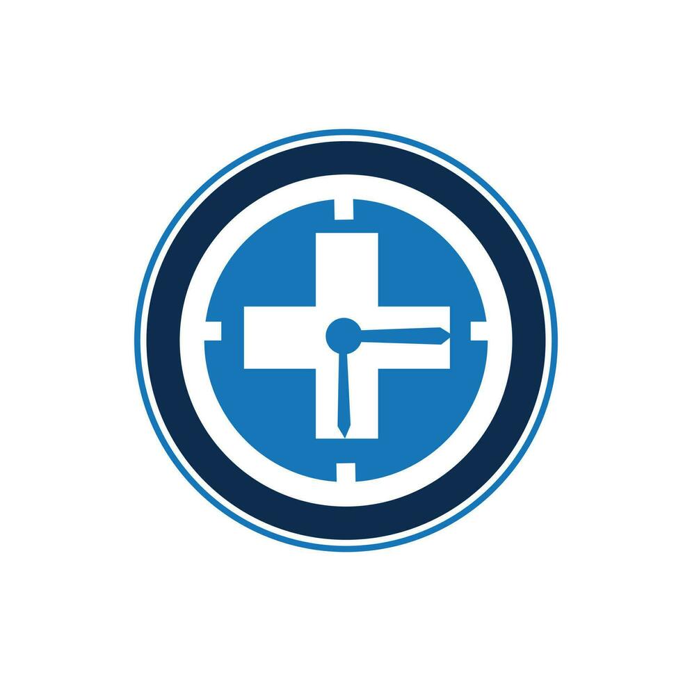 temps médical logo icône conception modèle vecteur médical temps logo