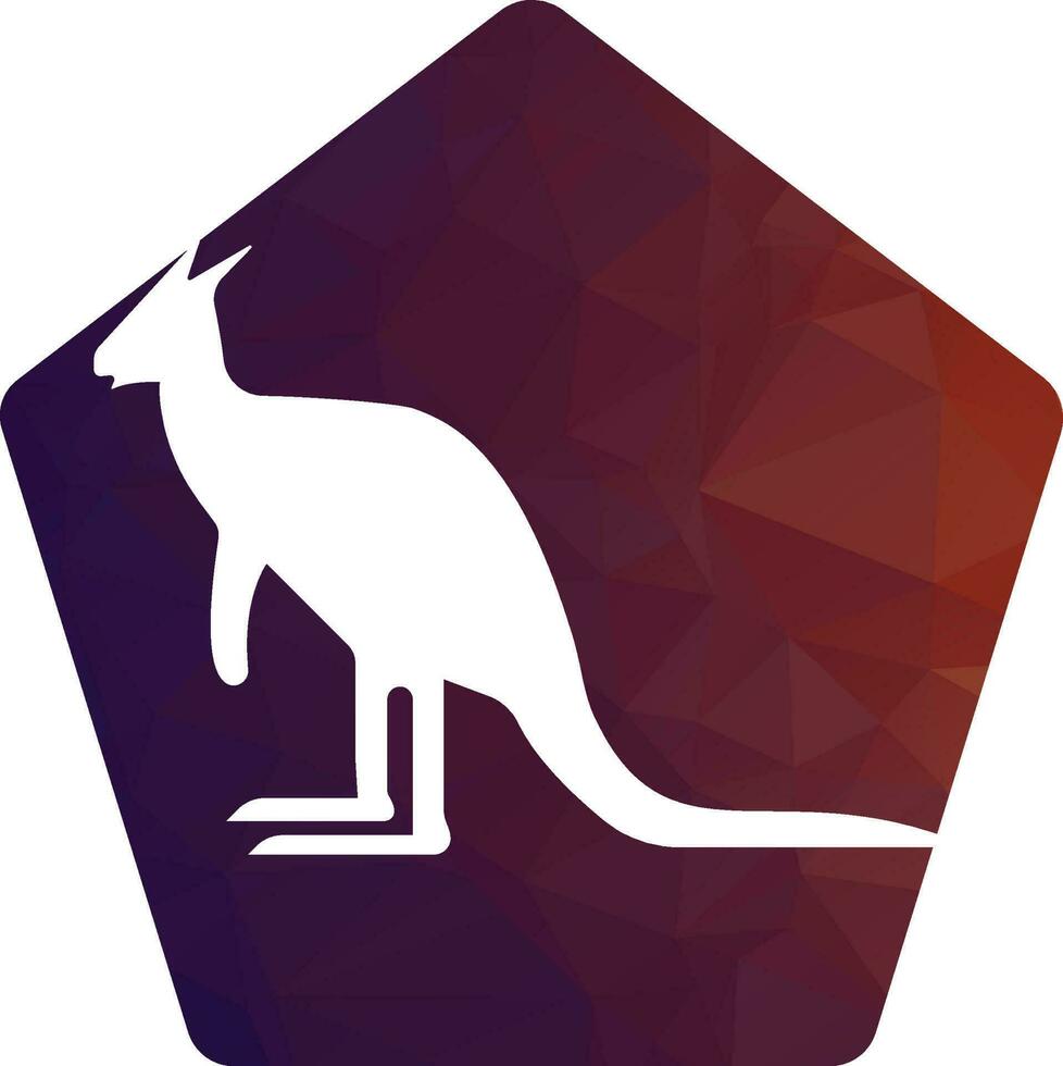 kangourou logo. kangourou modèle vecteur conception