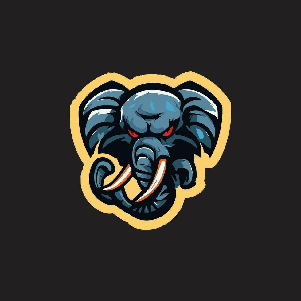 l'éléphant mascotte logo conception vecteur