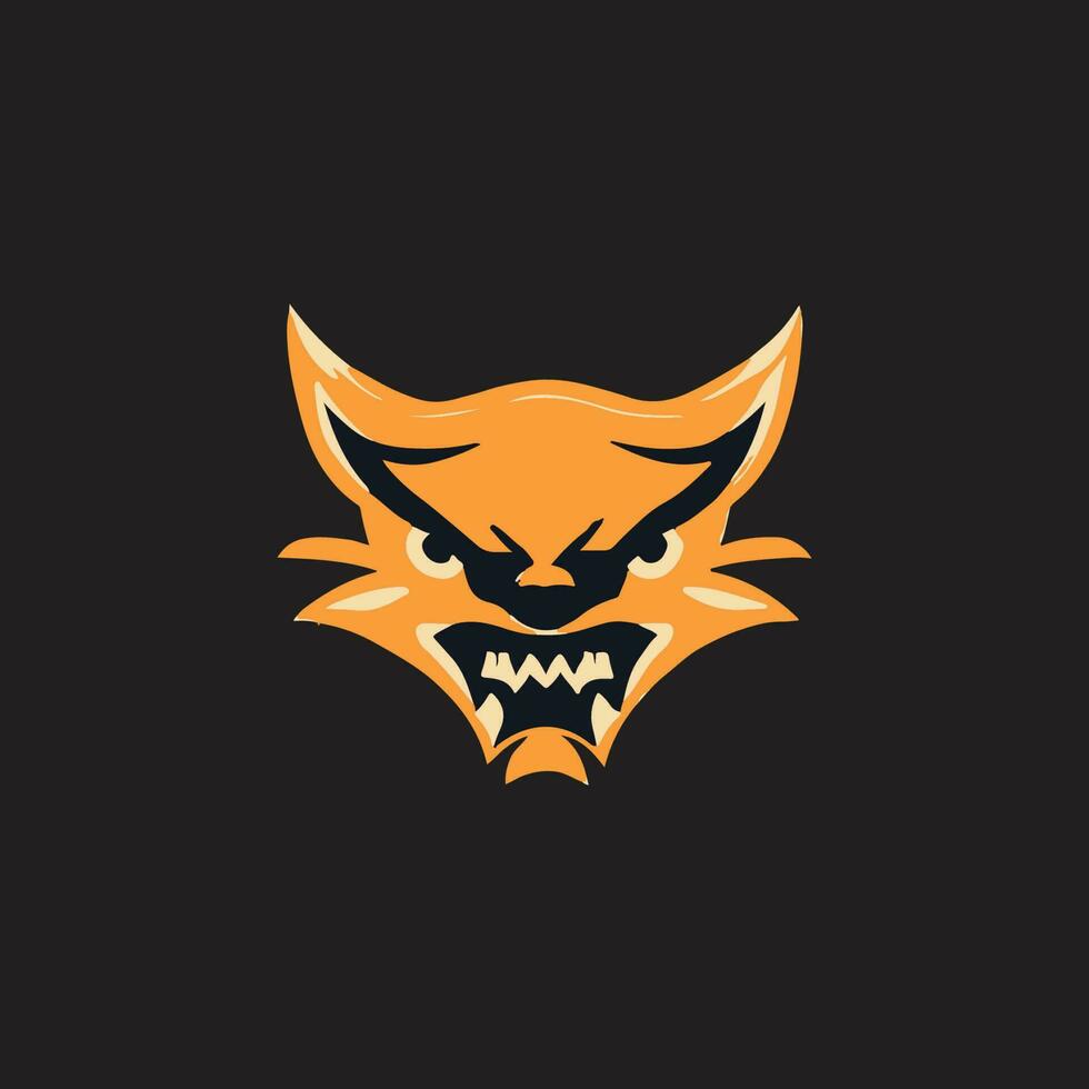 en colère Renard tête mascotte esport logo vecteur