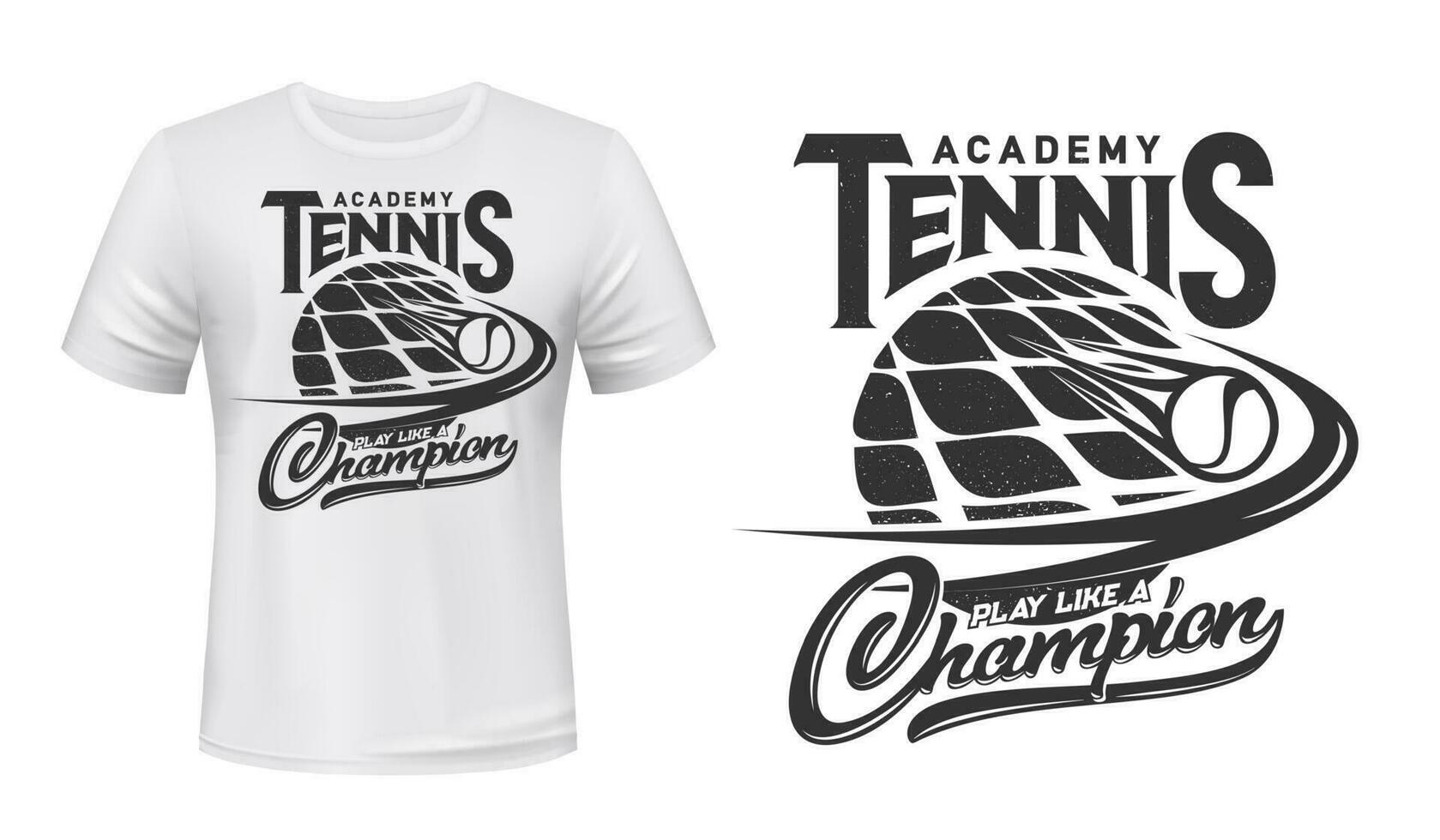 tennis sport académie vecteur T-shirt impression maquette