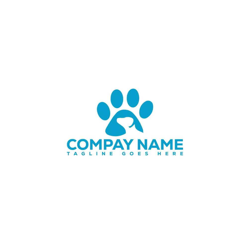 Accueil animaux domestiques logo chien chat conception vecteur modèle linéaire style. animaux vétérinaire clinique logotype concept contour icône.
