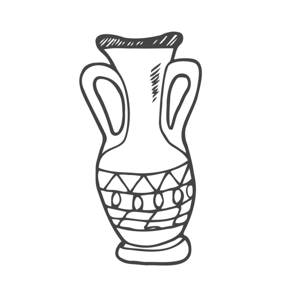 vecteur illustration avec vases. griffonnage dessin.