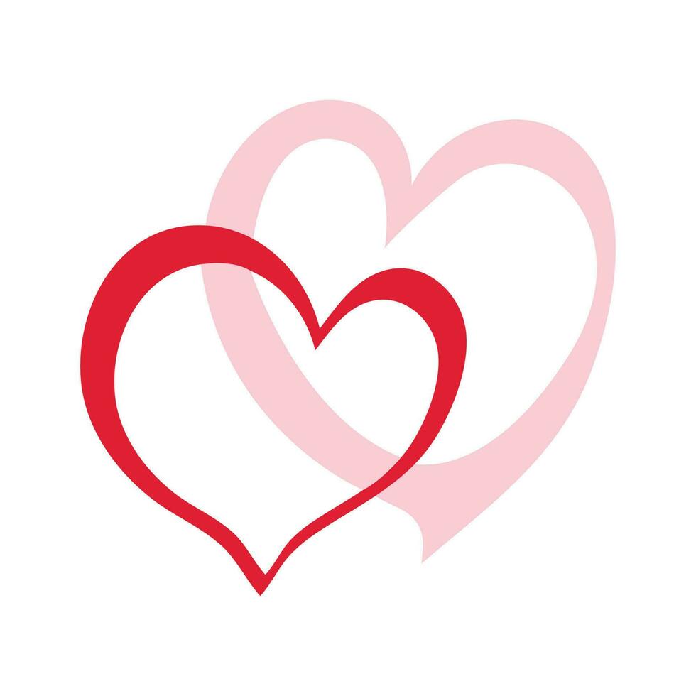 l'amour cœur main tiré élément illustration pour la Saint-Valentin journée décoration. vecteur