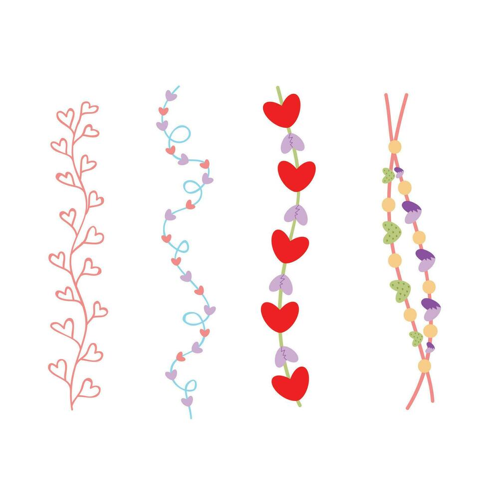 cœur chaîne élément décoration pour valentines, femmes, mère journée salutation invitation graphique conception. vecteur