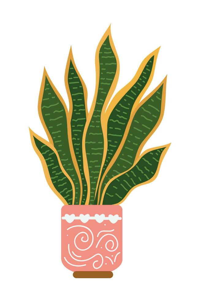 maison plante illustration. Accueil plante décoration élément. illustration de intérieur plante dans le pot. vecteur