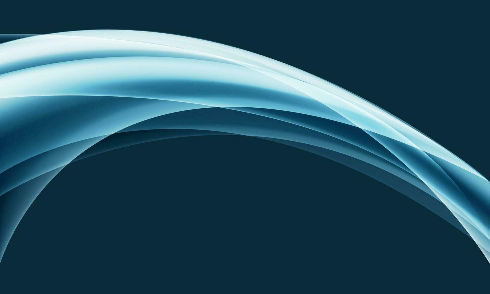 abstrait blanc verre courbe vague chevauchement sur foncé bleu conception moderne luxe futuriste Créatif Contexte vecteur