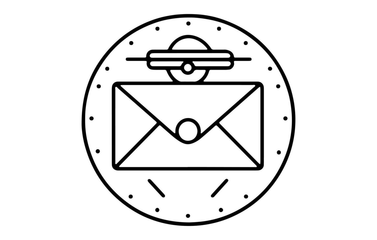contour email icône isolé sur gris background.email icône plat conception, courrier icône, enveloppe icône vecteur, vecteur