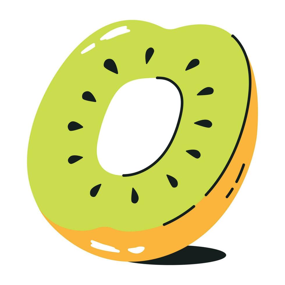 Télécharger cette plat icône de kiwi fruit vecteur