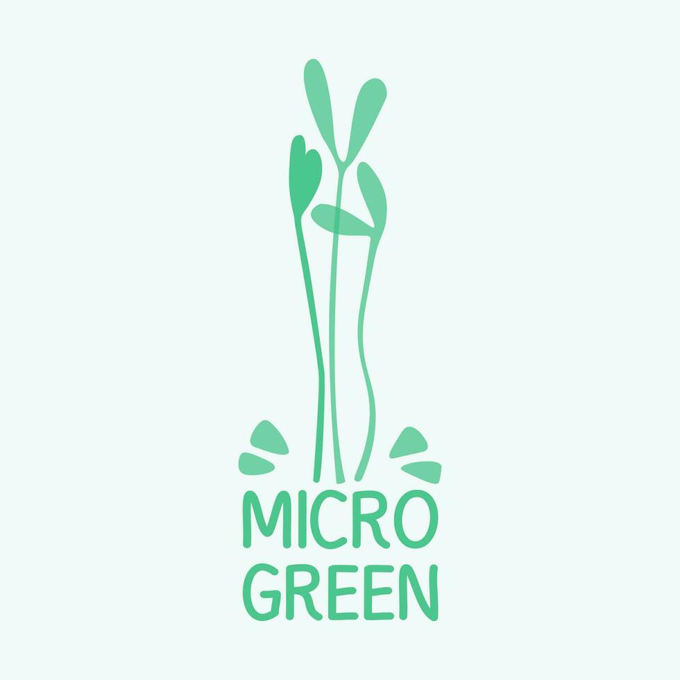 logo cultiver. microgreens et biologique aliments. vecteur isolé logotype.