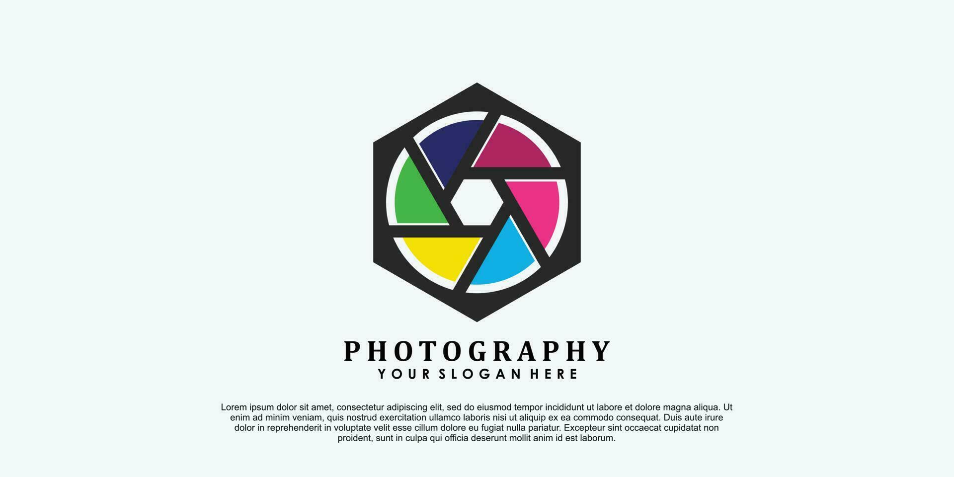 la photographie logo conception avec moderne concept vecteur