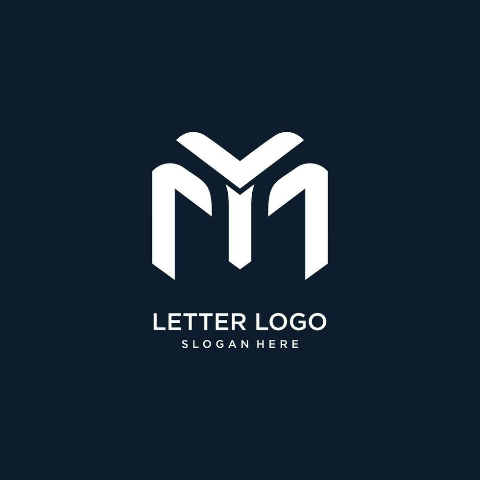 lettre m logo conception idée avec moderne abstrait style vecteur