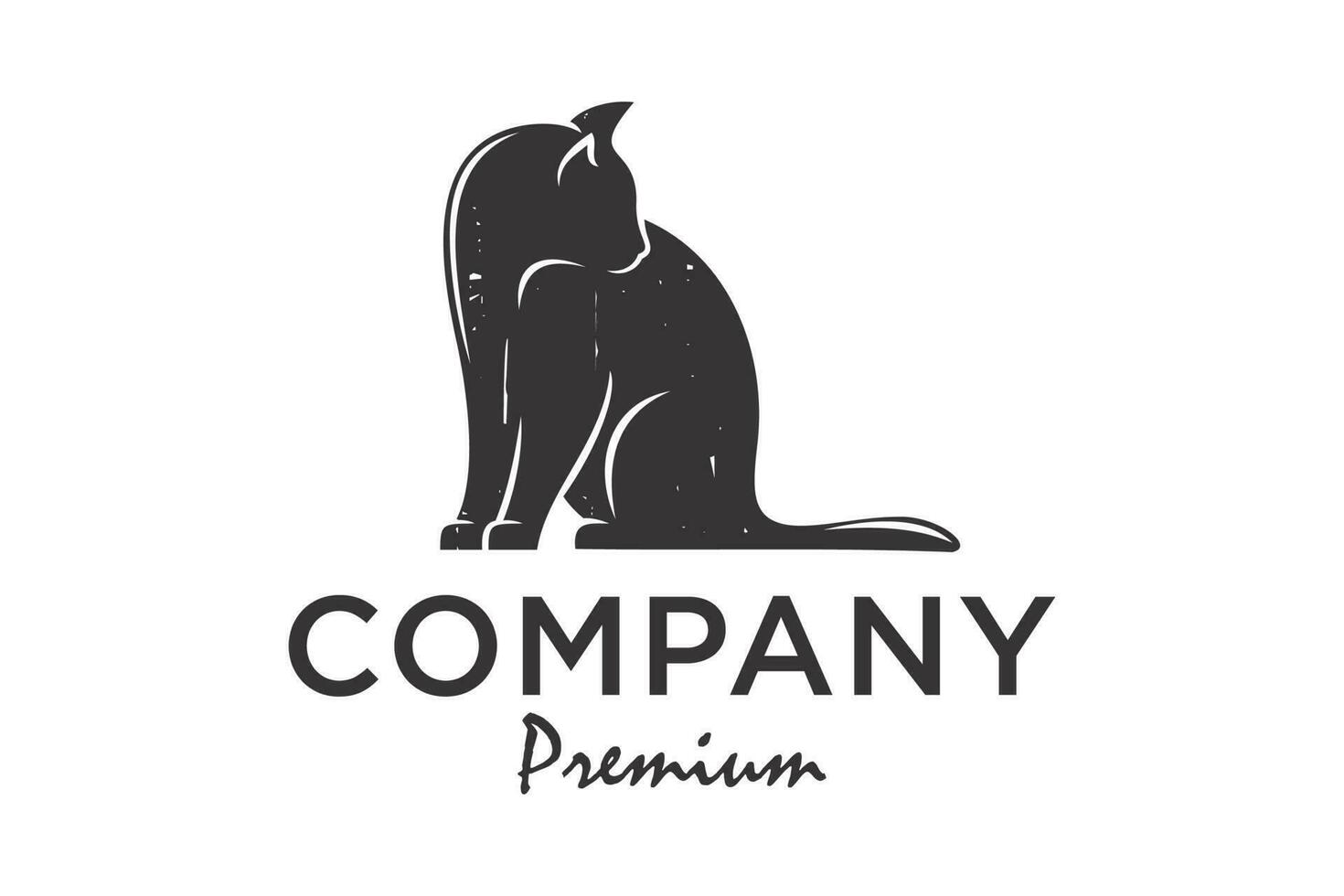 chat logo conception. logos pouvez être utilisé pour animal de compagnie soins, clinique et vétérinaire. vecteur