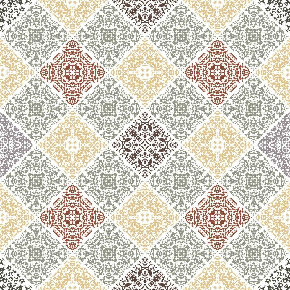 islamique décoratif Contexte fabriqué de petit carrés. le riches décoration de abstrait motifs pour construction de en tissu ou papier. vecteur