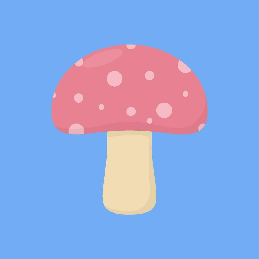 vecteur illustration de une champignon dans rose Couleur