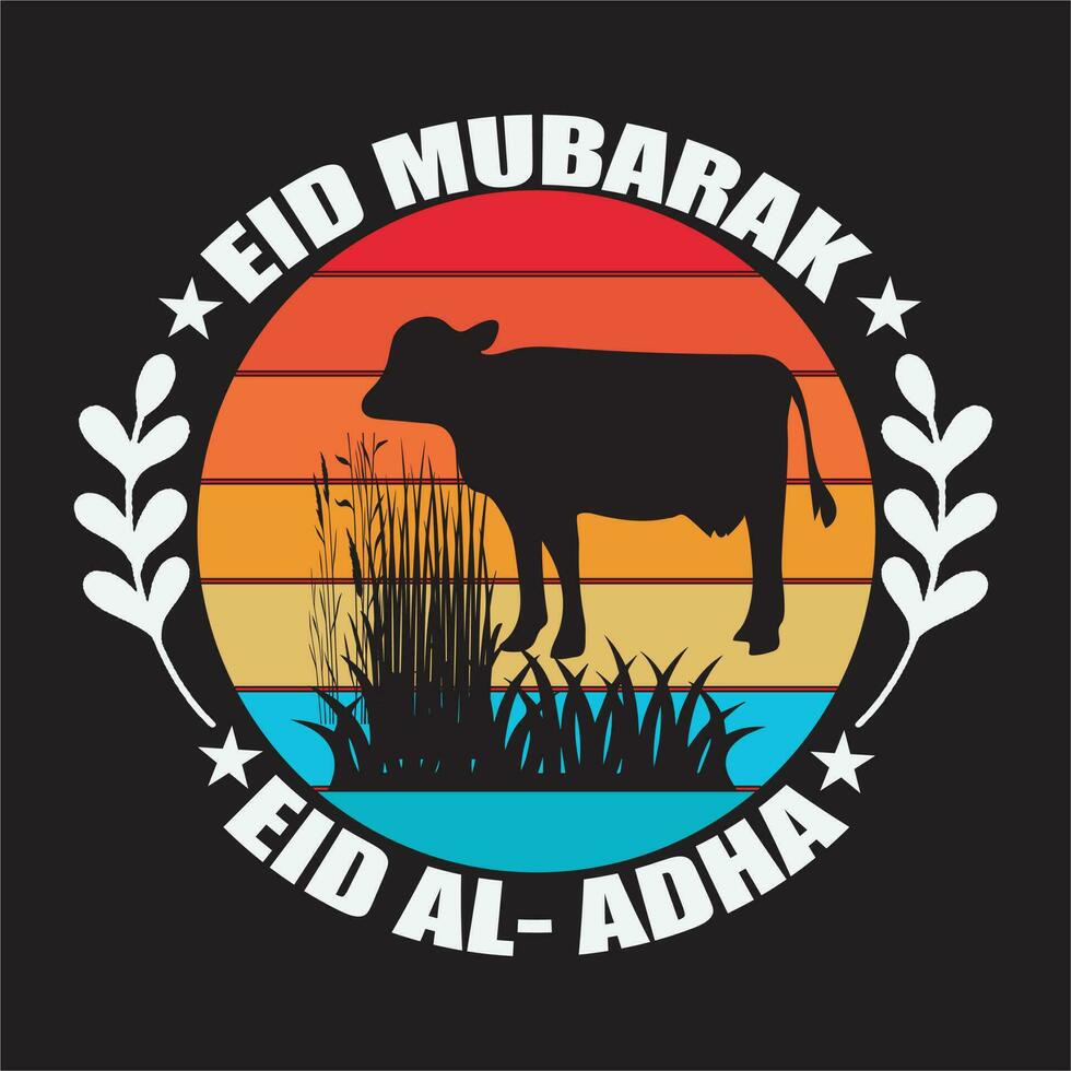 eid al-adha chemise, content eid Al adha T-shirt, musulman vacances correspondant à tees, cadeau idée pour musulman ami, chèvre eid chemise, eid ambiance t-shirt, aïd mubarak chemises, ramadan mubarak tee, religieux chemise. vecteur