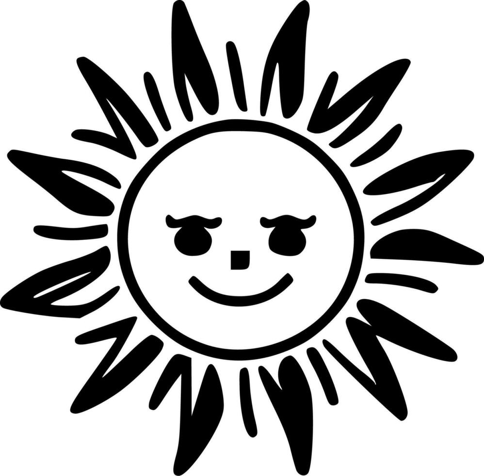 Soleil - minimaliste et plat logo - vecteur illustration
