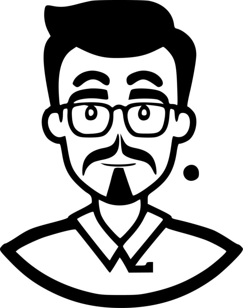 professeur, minimaliste et Facile silhouette - vecteur illustration