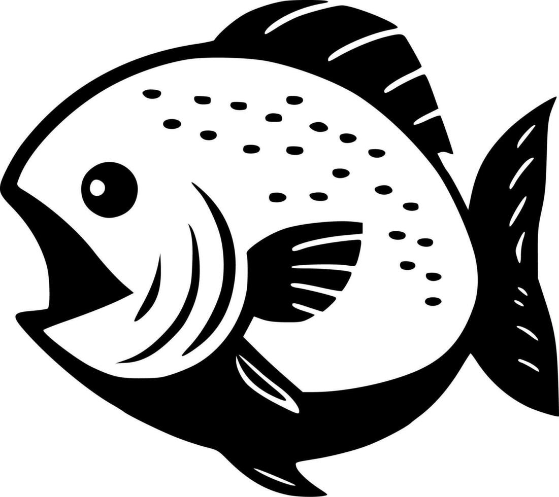 poisson - minimaliste et plat logo - vecteur illustration