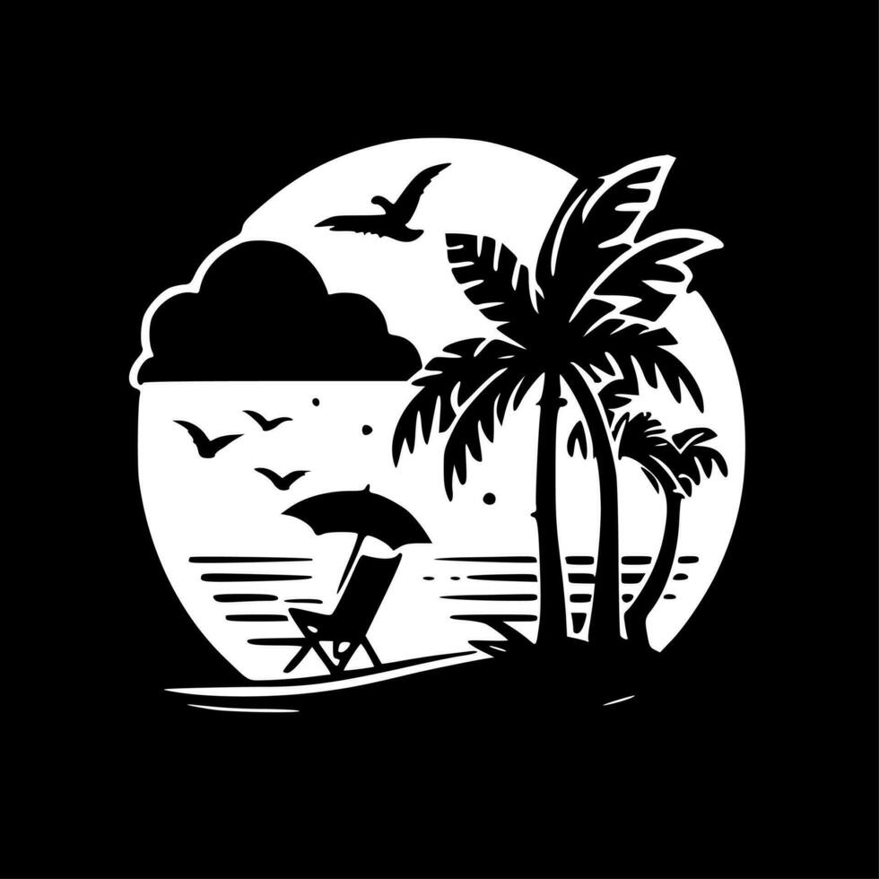 vacances - minimaliste et plat logo - vecteur illustration