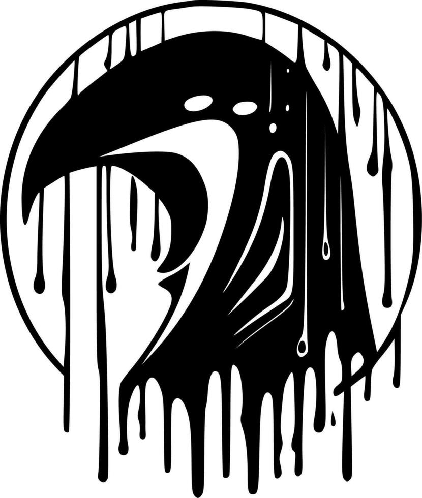 mystique - noir et blanc isolé icône - vecteur illustration