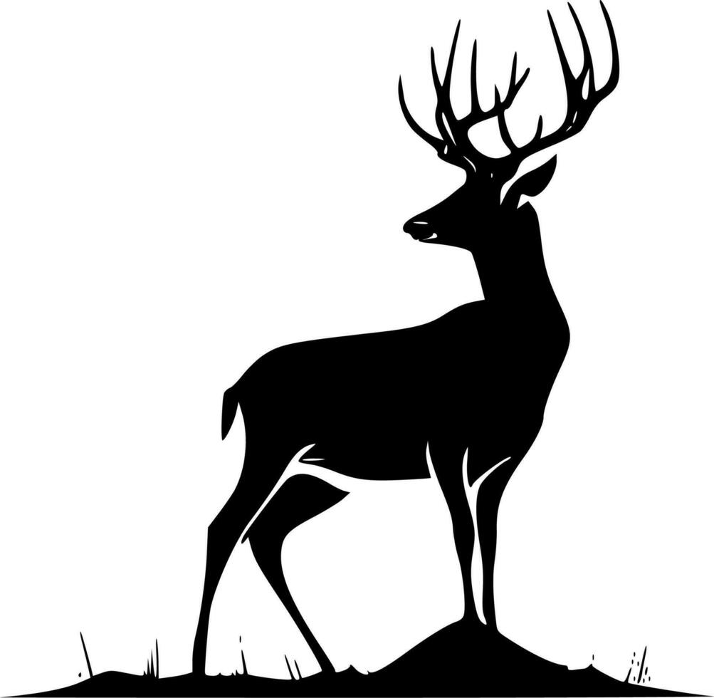 cerf - minimaliste et plat logo - vecteur illustration