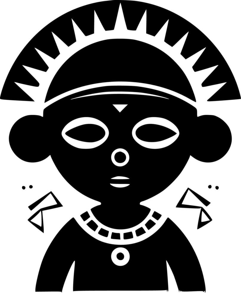 africain - minimaliste et plat logo - vecteur illustration