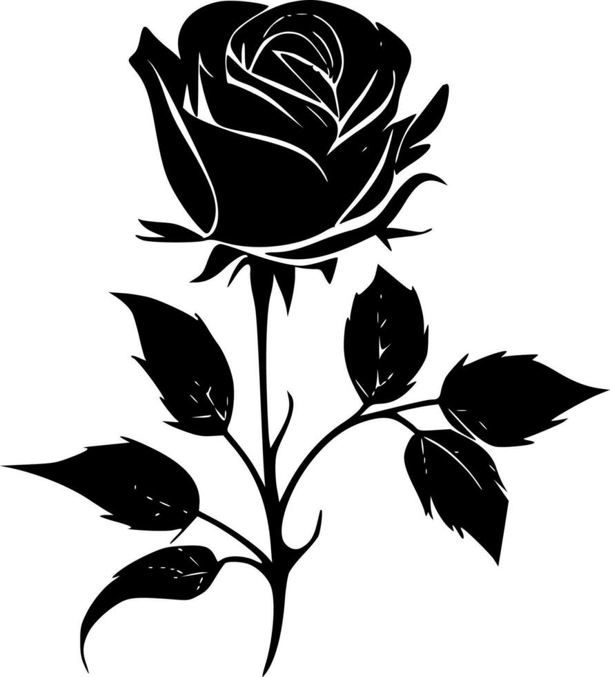 rose, noir et blanc vecteur illustration