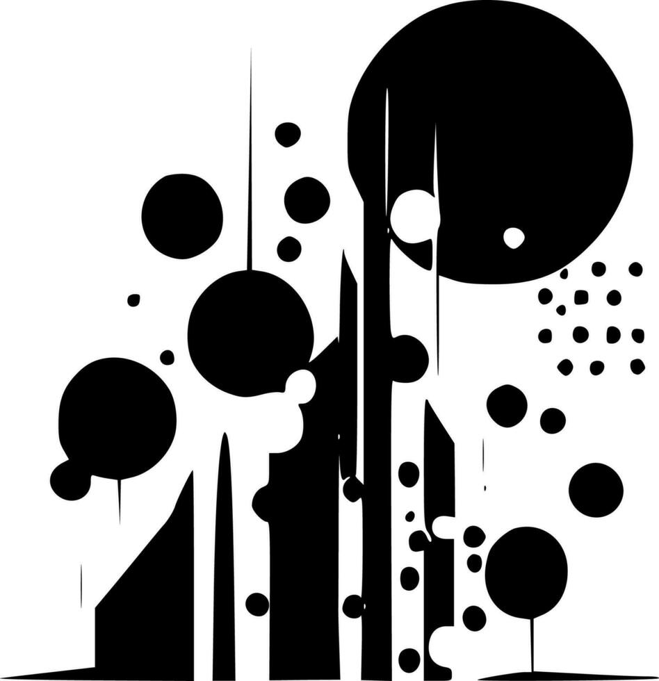 abstrait, minimaliste et Facile silhouette - vecteur illustration