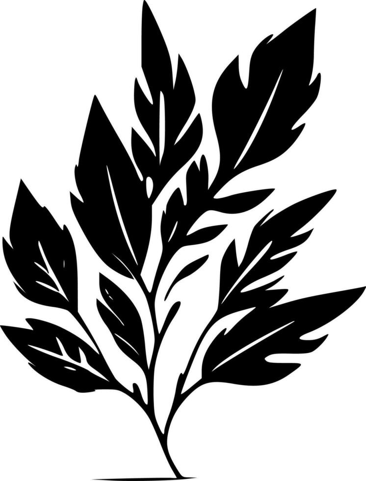 feuilles, noir et blanc vecteur illustration