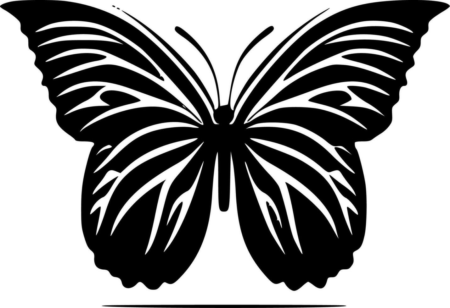 papillon - minimaliste et plat logo - vecteur illustration