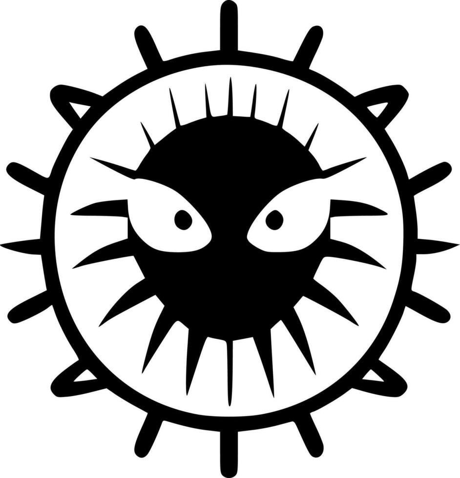 virus - minimaliste et plat logo - vecteur illustration
