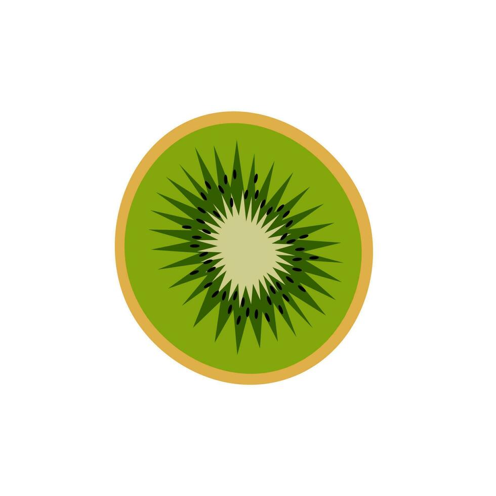 une Célibataire vecteur illustration de une kiwi fruit. lignes art tropical kiwi fruit, griffonnage