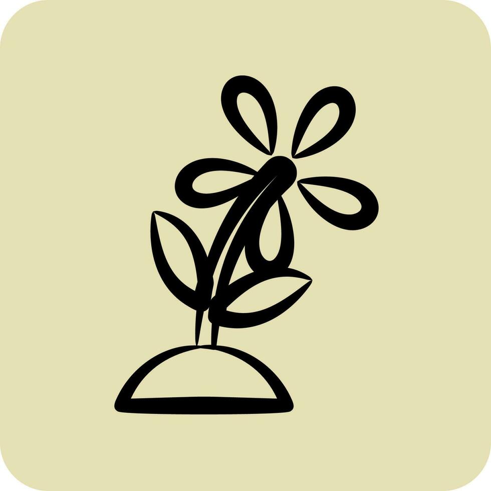 icône jardinage. adapté pour éducation symbole. main tiré style. Facile conception modifiable. conception modèle vecteur