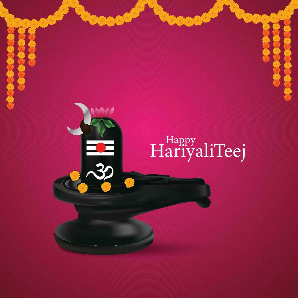 content hariyali teej Indien Festival bannière vecteur